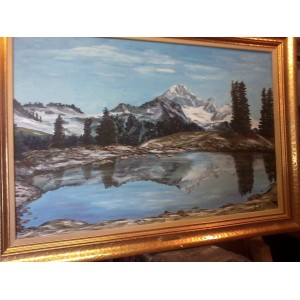 Joan Thain ( Diamond Head Peak ) Painting